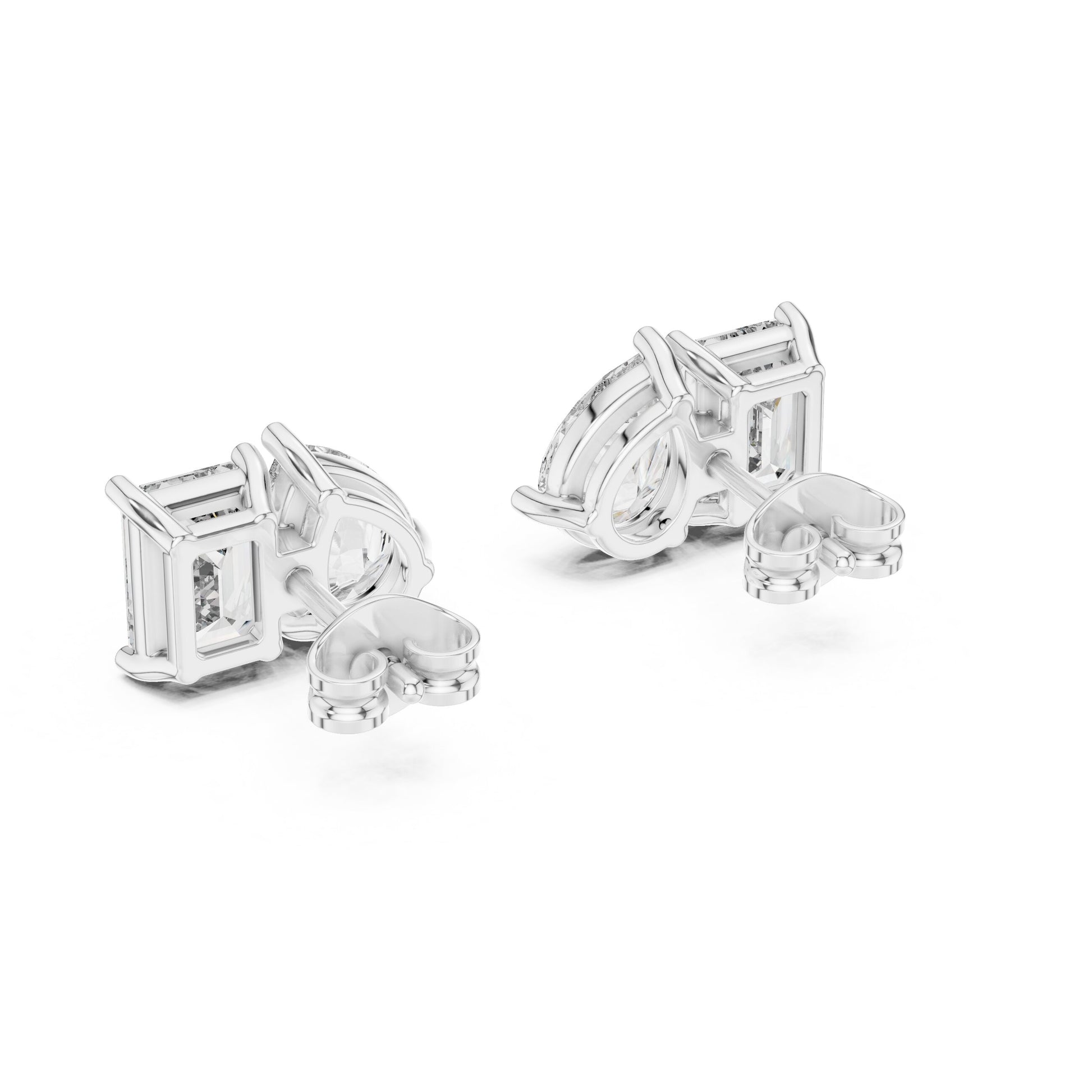 Mixed Shape Lab Grown Diamond Stud Earrings