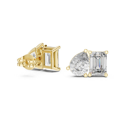 Mixed Shape Lab Grown Diamond Stud Earrings