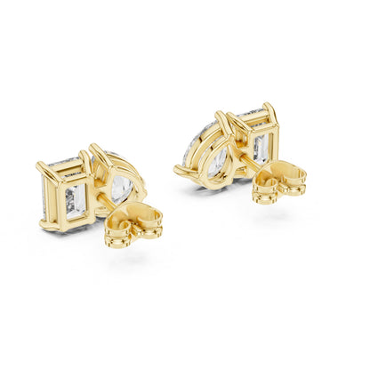 Mixed Shape Lab Grown Diamond Stud Earrings