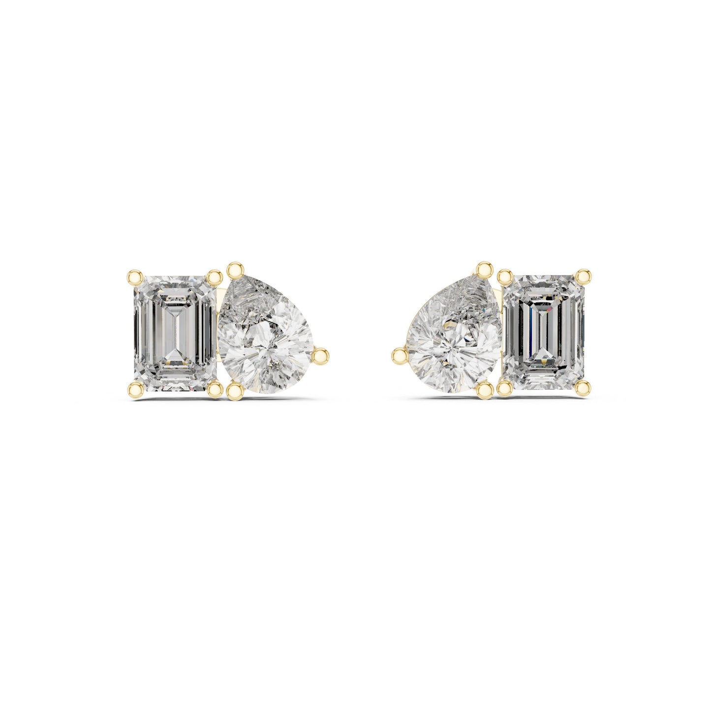 Mixed Shape Lab Grown Diamond Stud Earrings