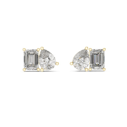 Mixed Shape Lab Grown Diamond Stud Earrings