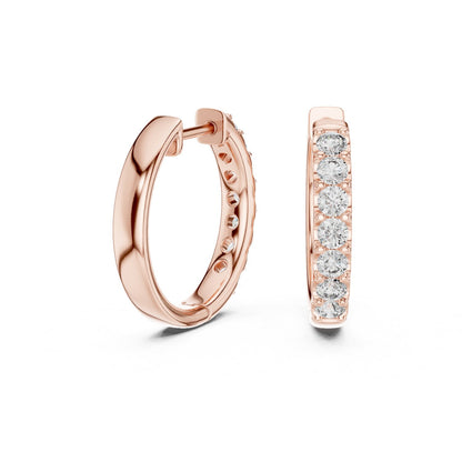 Round Huggie Lab Grown Diamond Earrings