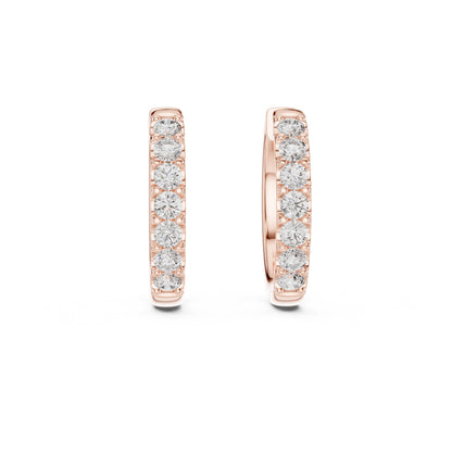 Round Huggie Lab Grown Diamond Earrings