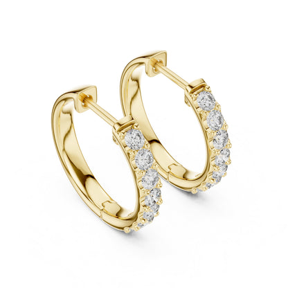 Round Huggie Lab Grown Diamond Earrings