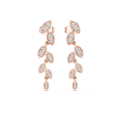 Mixed Shape Lab Grown Diamond Dangle Earrings