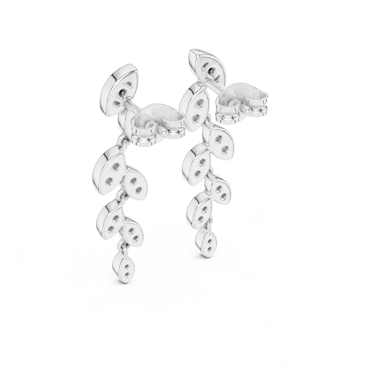 Mixed Shape Lab Grown Diamond Dangle Earrings
