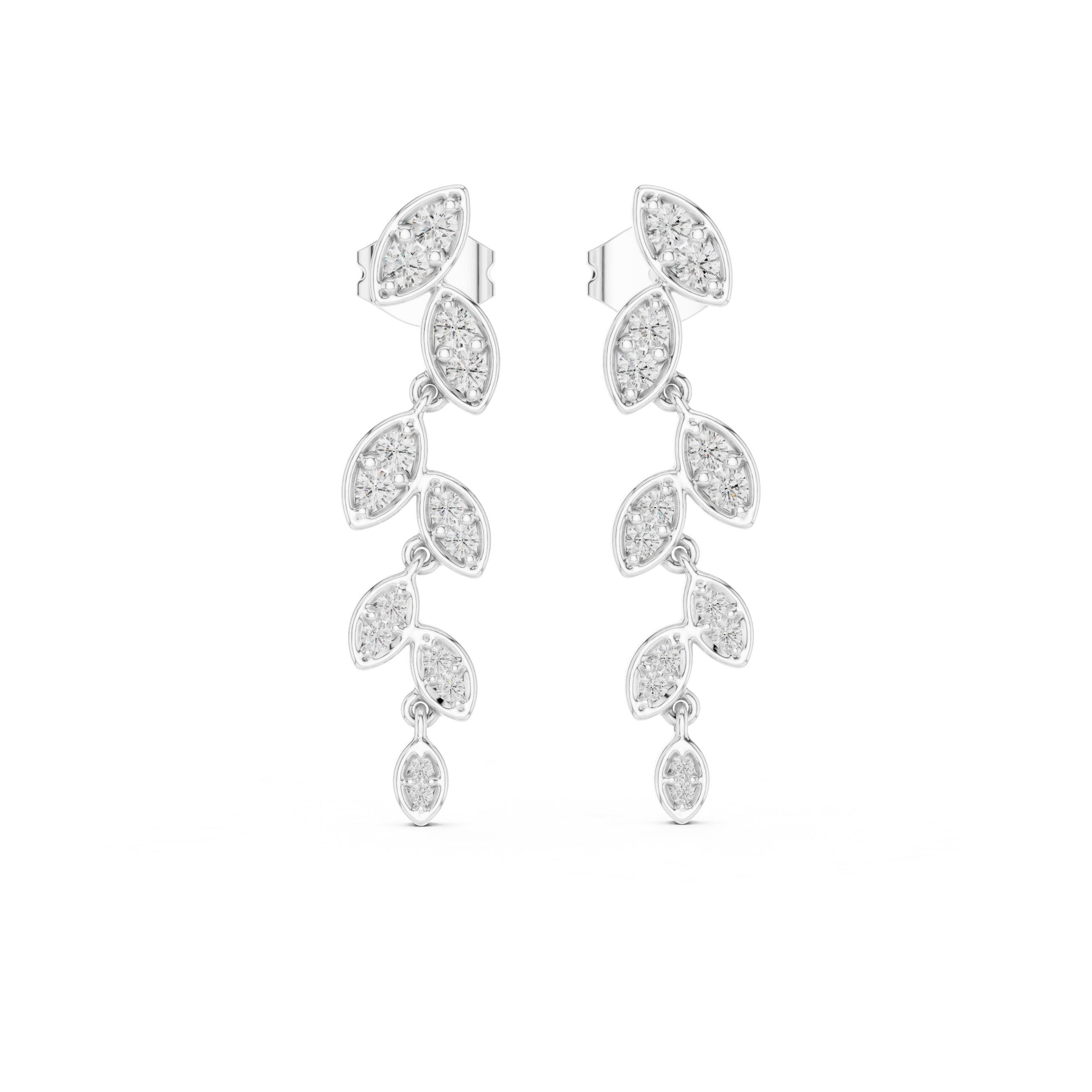 Mixed Shape Lab Grown Diamond Dangle Earrings