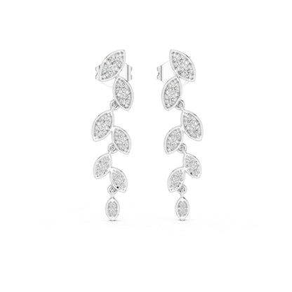 Mixed Shape Lab Grown Diamond Dangle Earrings