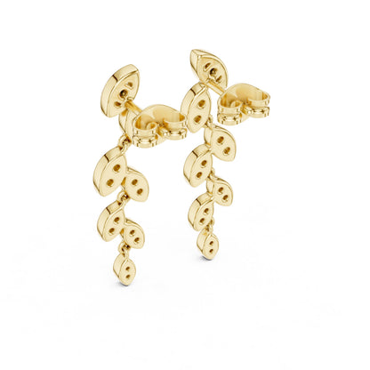 Mixed Shape Lab Grown Diamond Dangle Earrings