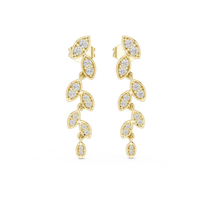 Mixed Shape Lab Grown Diamond Dangle Earrings