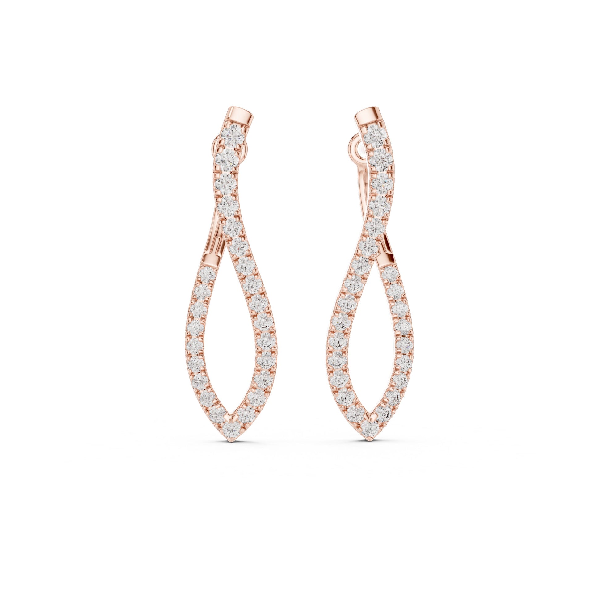 Round Hoop Lab Grown Diamond Earrings