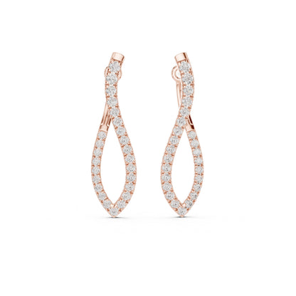 Round Hoop Lab Grown Diamond Earrings