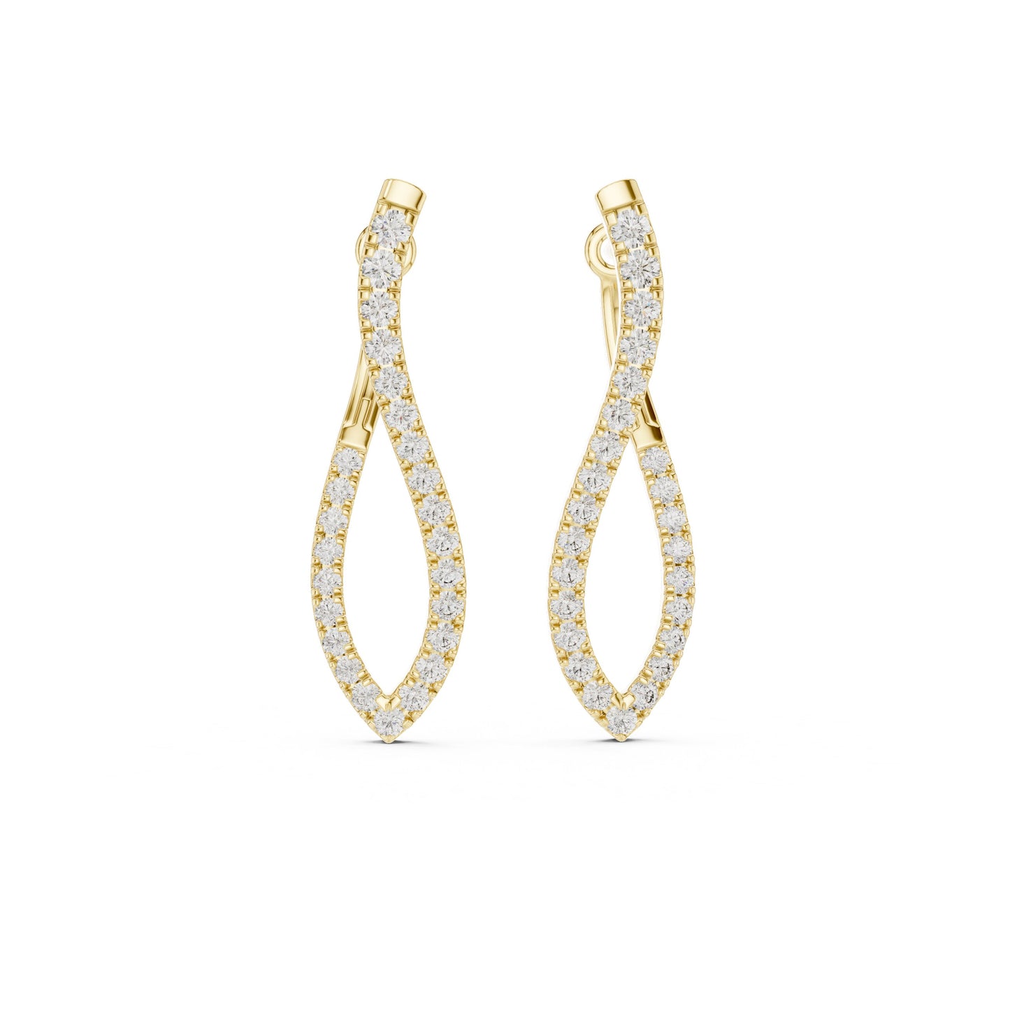 Round Hoop Lab Grown Diamond Earrings