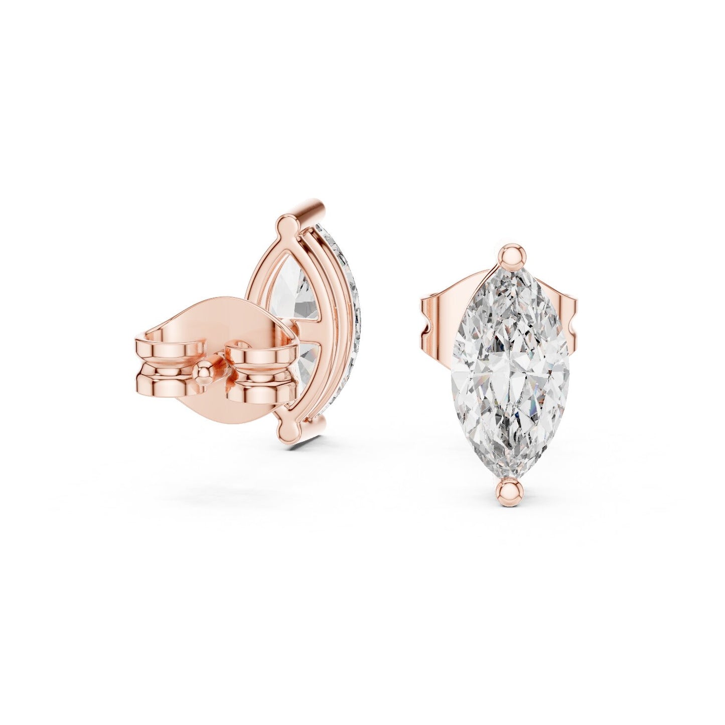 Marquise Stud Lab Grown Diamond Earrings