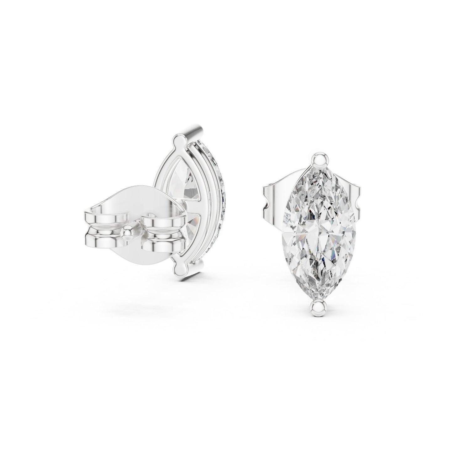 Marquise Stud Lab Grown Diamond Earrings