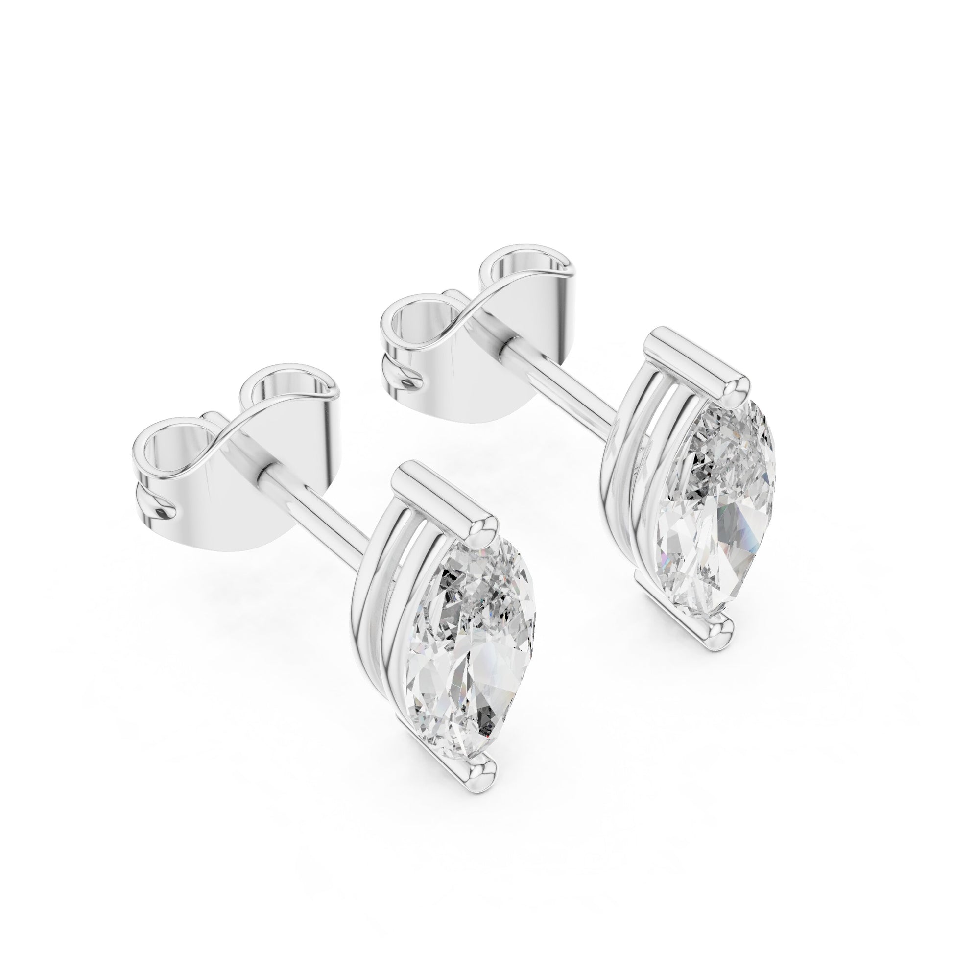 Marquise Stud Lab Grown Diamond Earrings