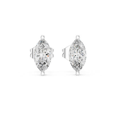Marquise Stud Lab Grown Diamond Earrings