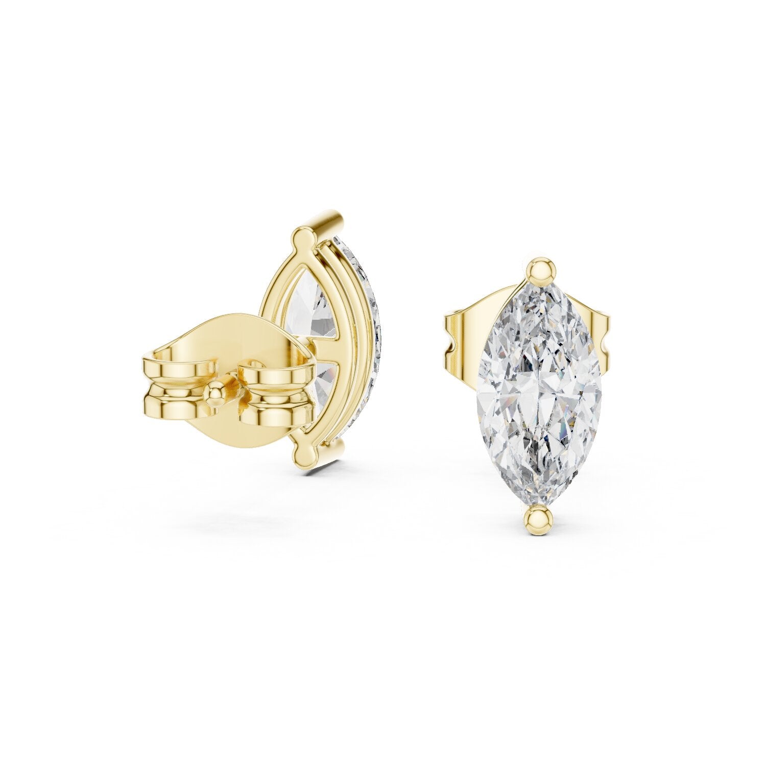 Marquise Stud Lab Grown Diamond Earrings
