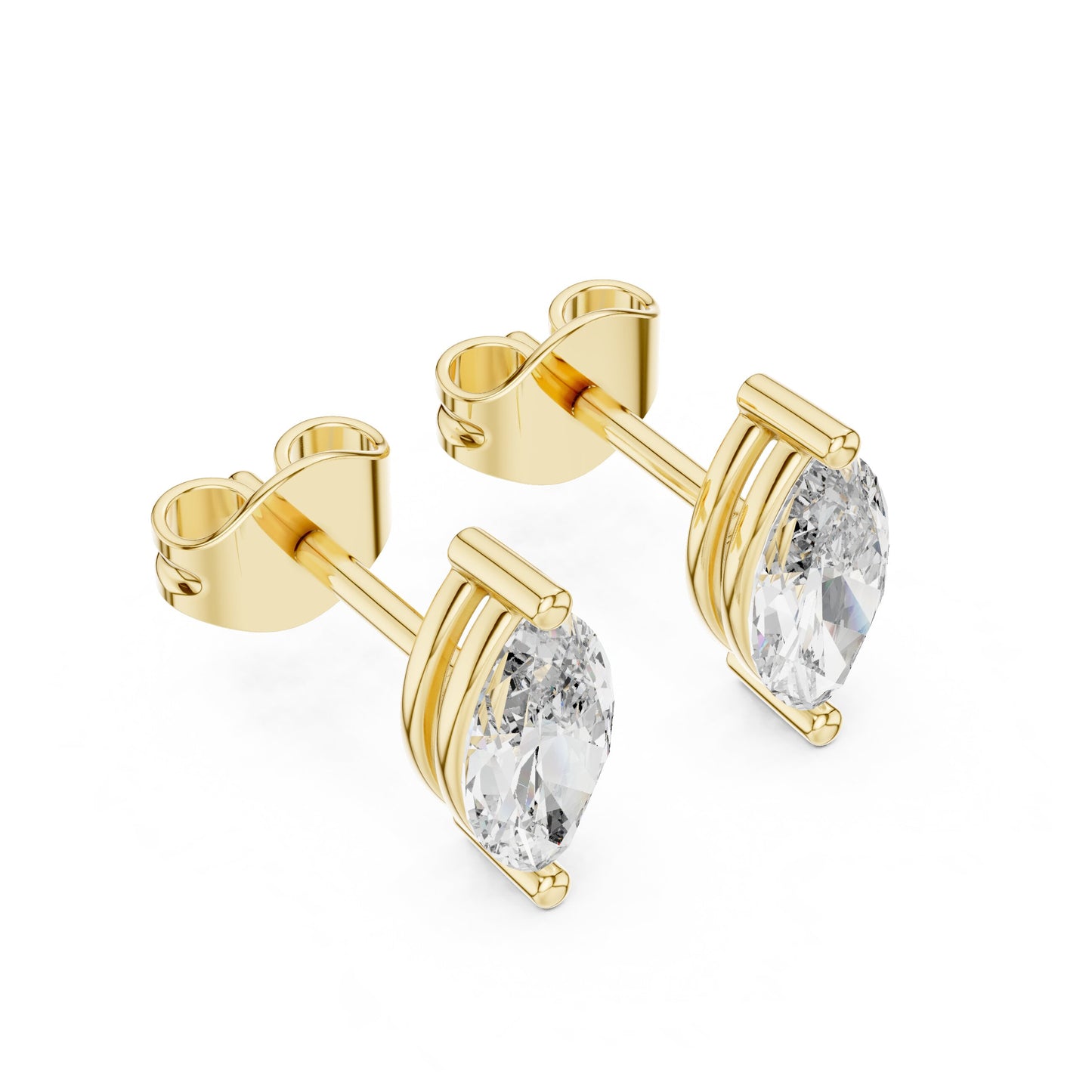 Marquise Stud Lab Grown Diamond Earrings