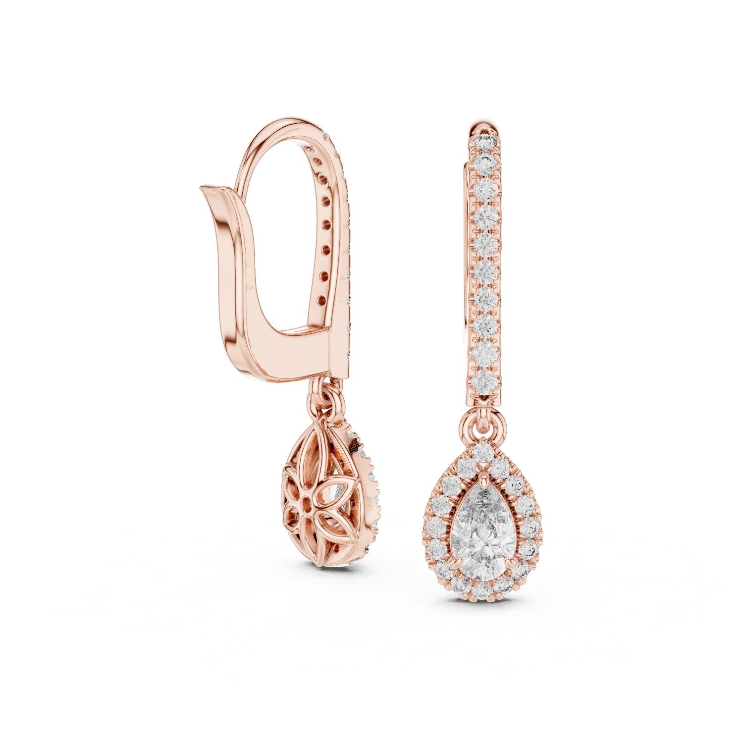 Mixed Shape Lab Grown Diamond Huggie Earrings