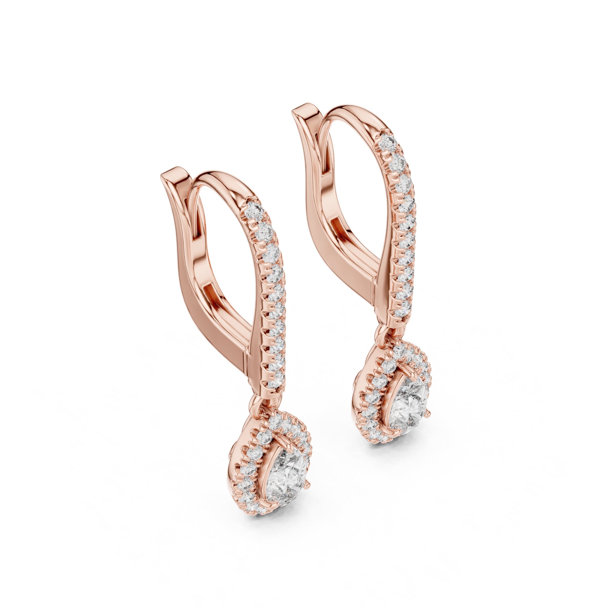 Mixed Shape Lab Grown Diamond Huggie Earrings