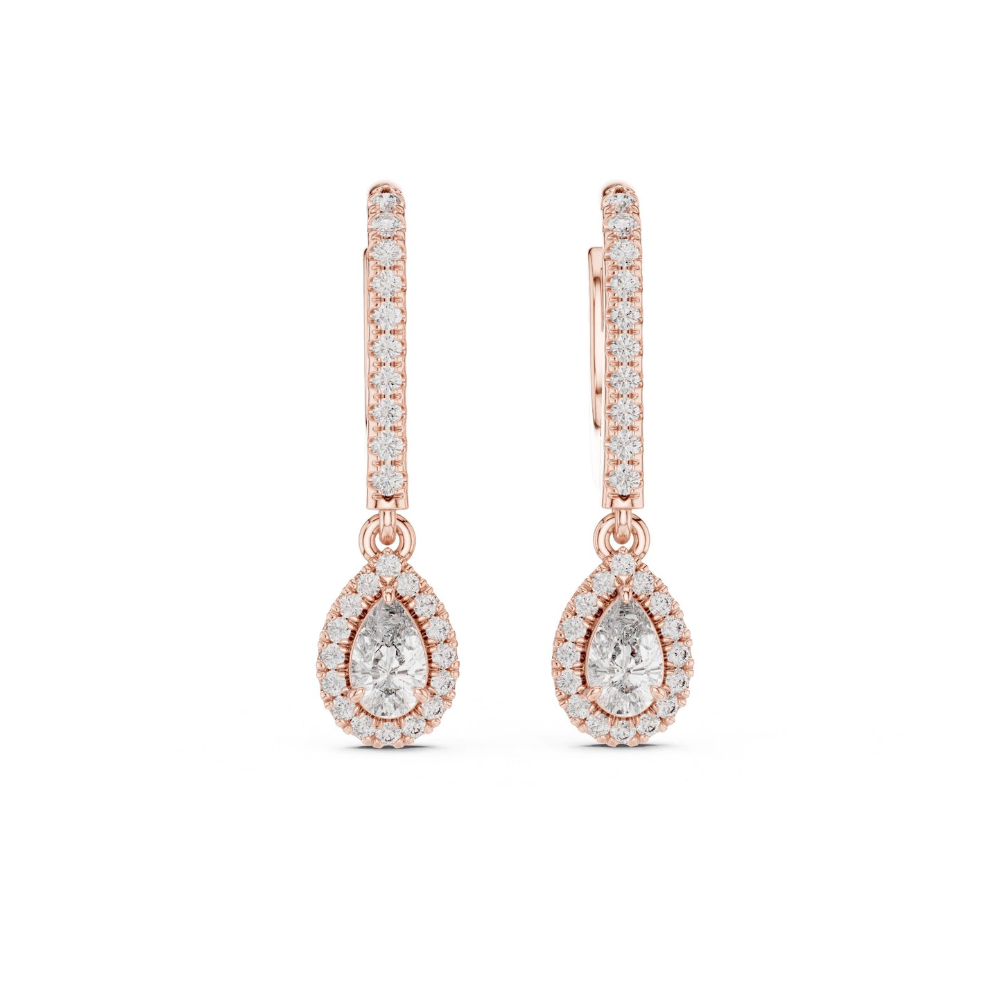 Mixed Shape Lab Grown Diamond Huggie Earrings