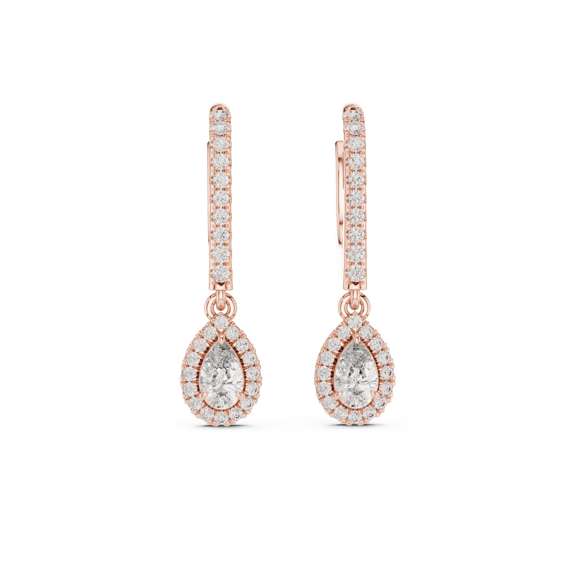 Mixed Shape Lab Grown Diamond Huggie Earrings