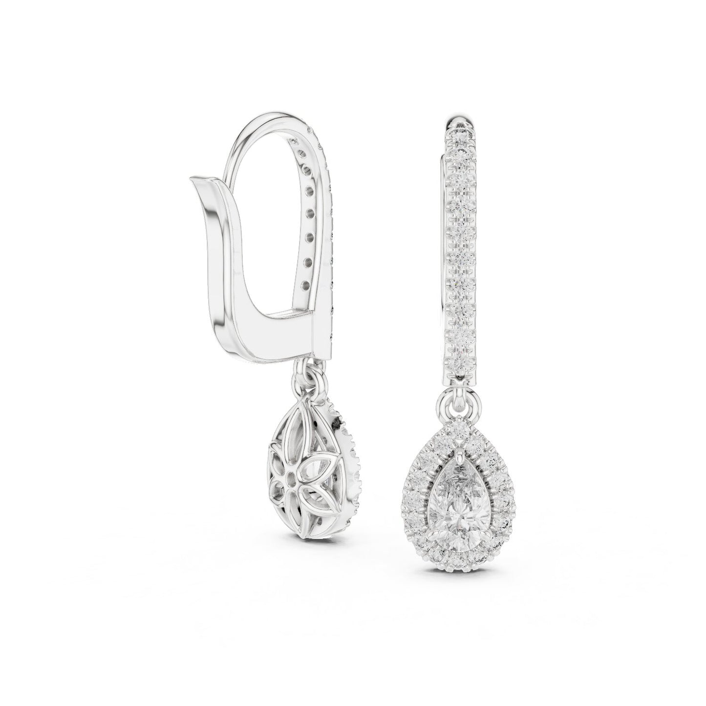 Mixed Shape Lab Grown Diamond Huggie Earrings
