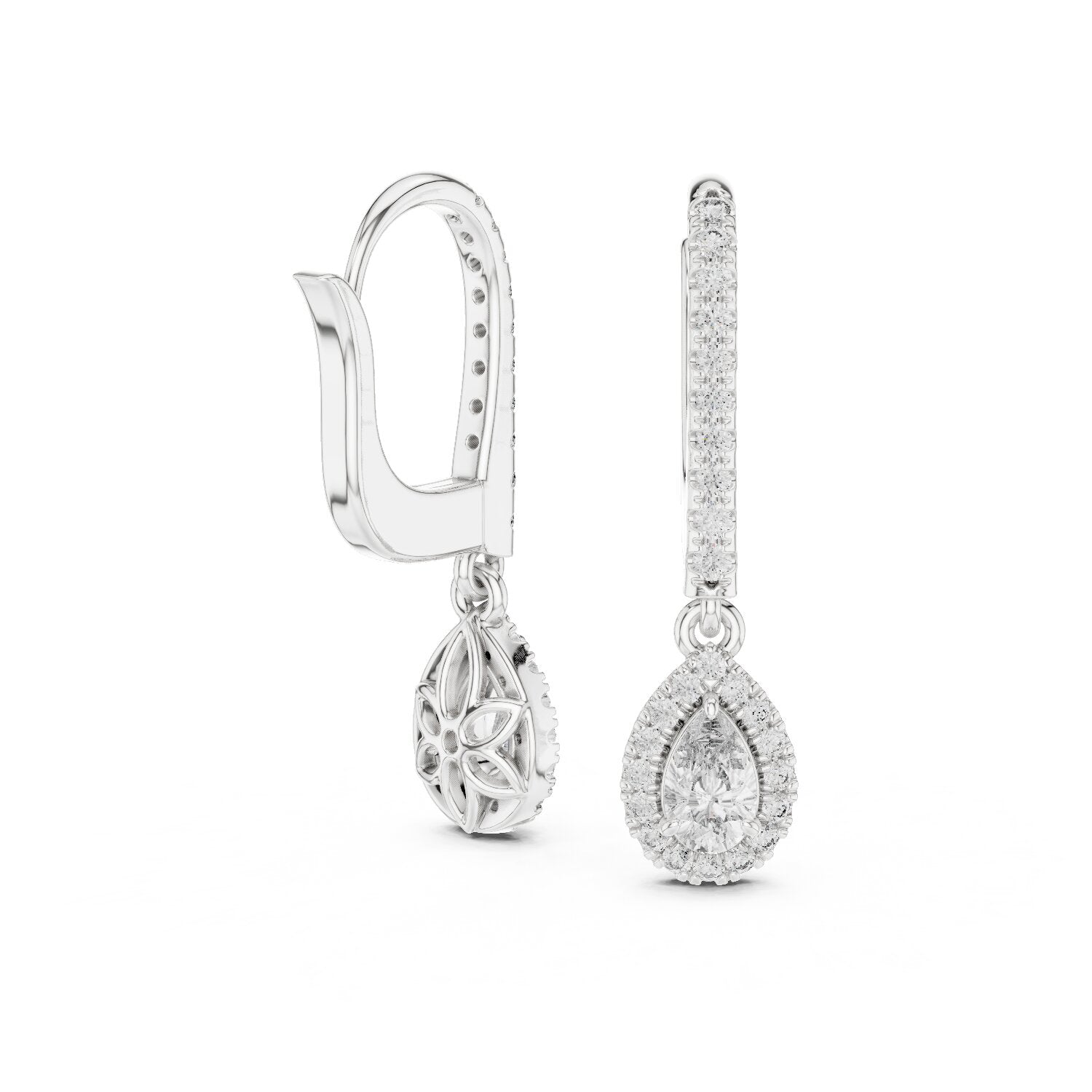 Mixed Shape Lab Grown Diamond Huggie Earrings