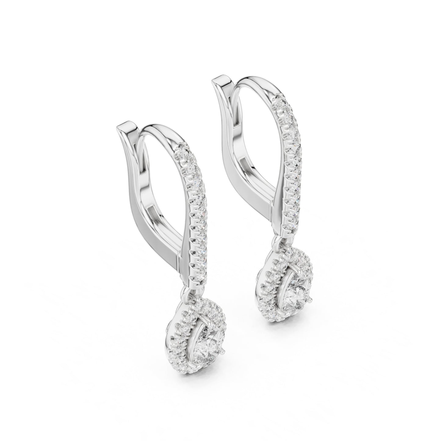 Mixed Shape Lab Grown Diamond Huggie Earrings