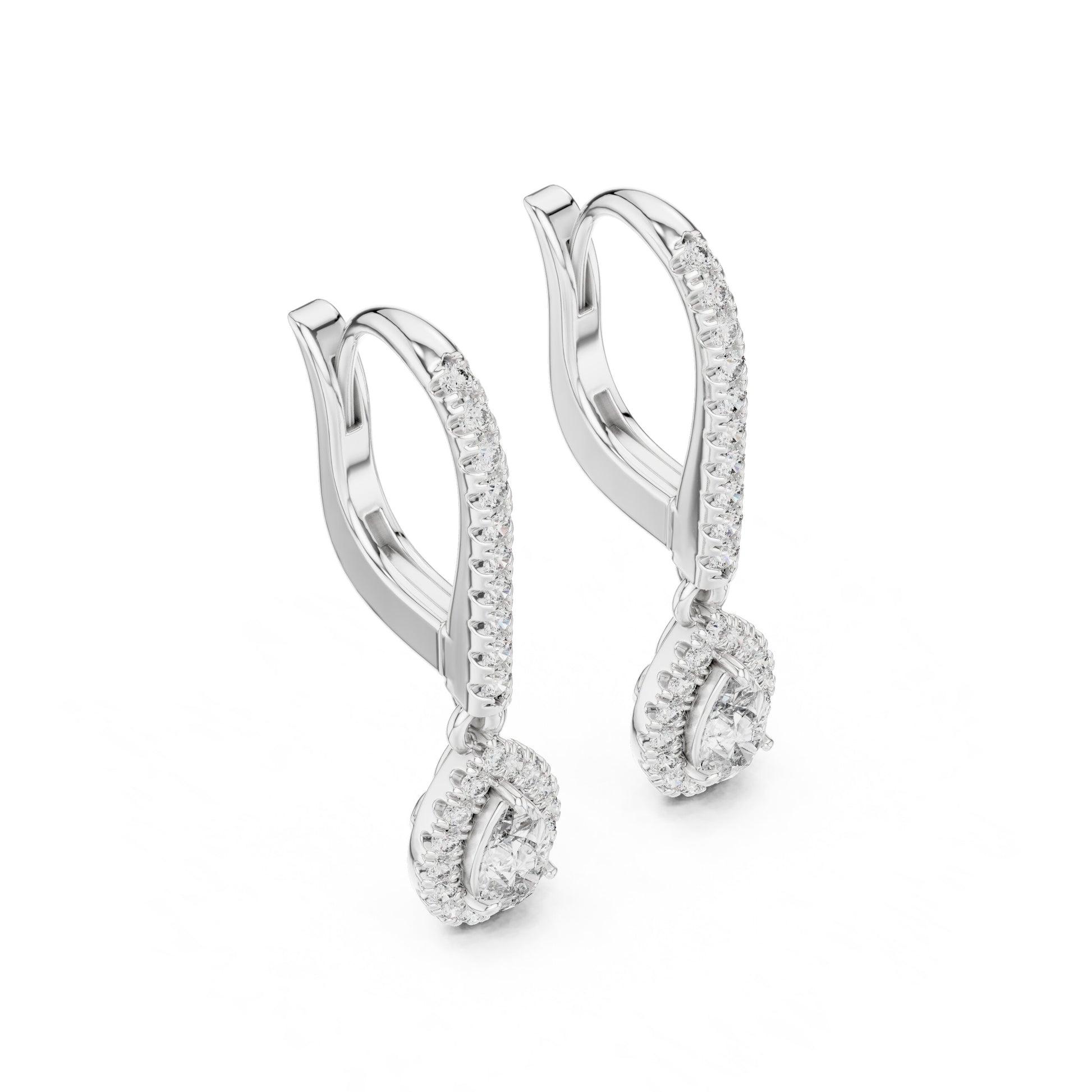 Mixed Shape Lab Grown Diamond Huggie Earrings