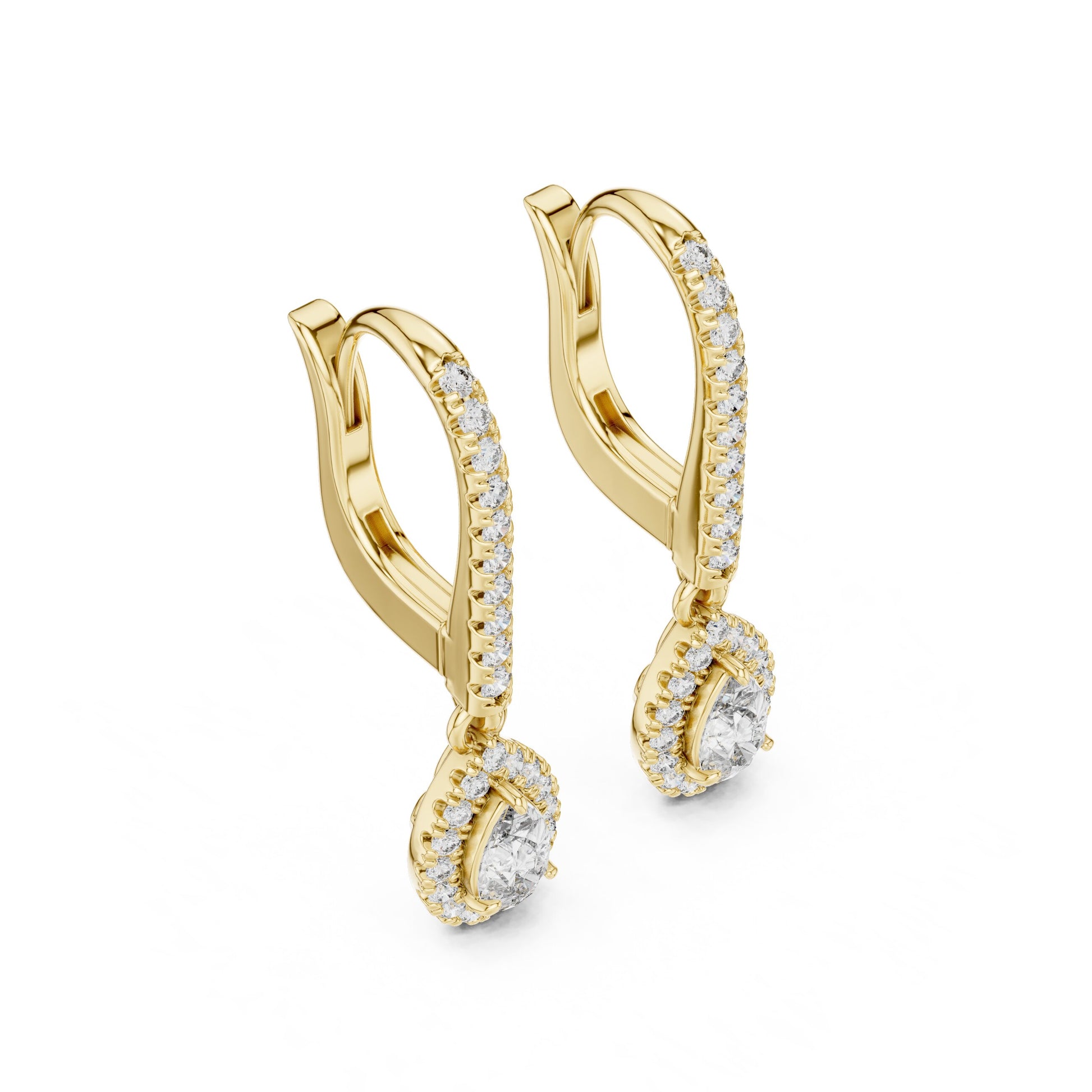 Mixed Shape Lab Grown Diamond Huggie Earrings