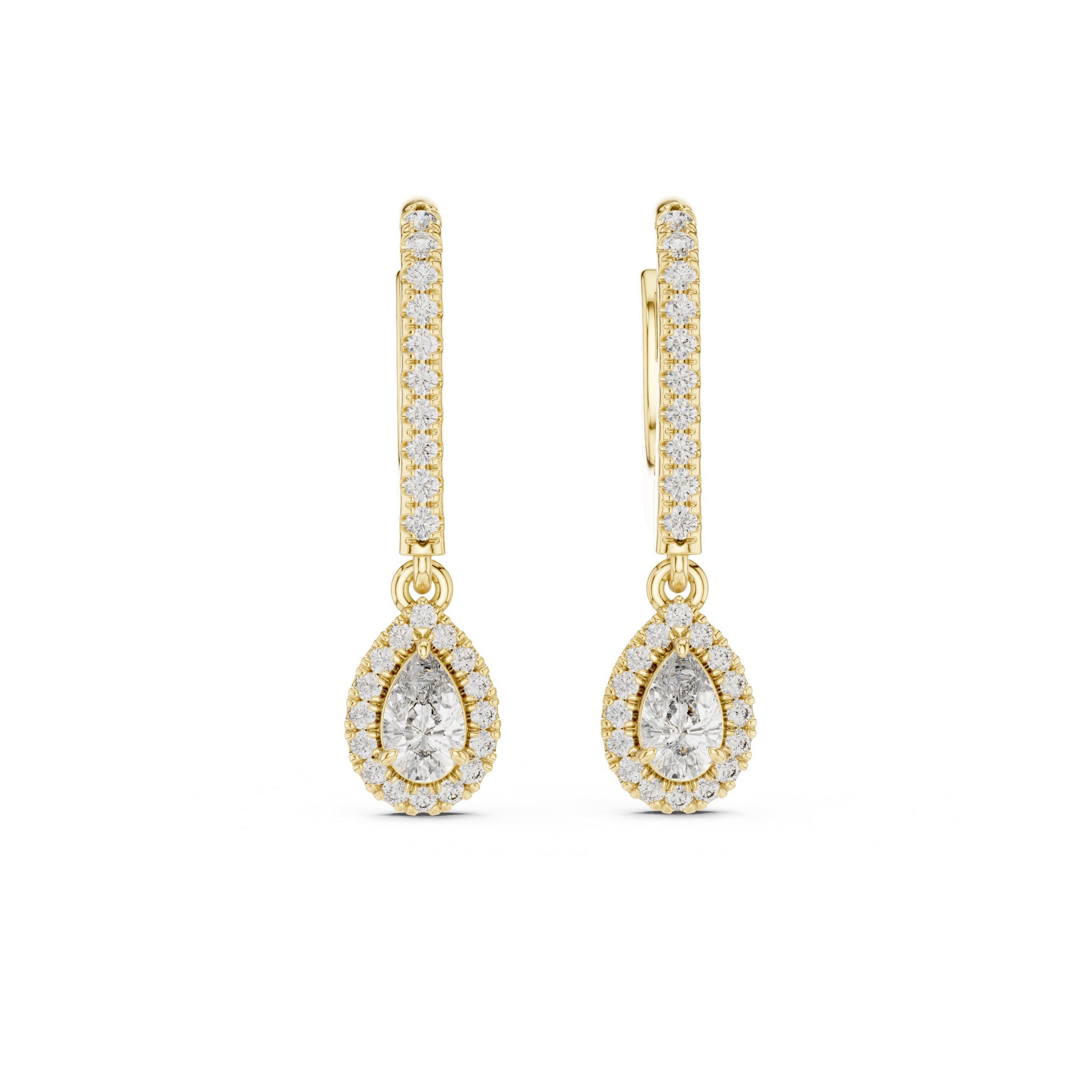 Mixed Shape Lab Grown Diamond Huggie Earrings