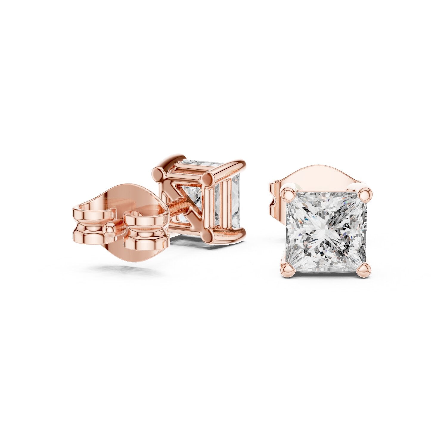 Princess Stud Lab Grown Diamond Earrings