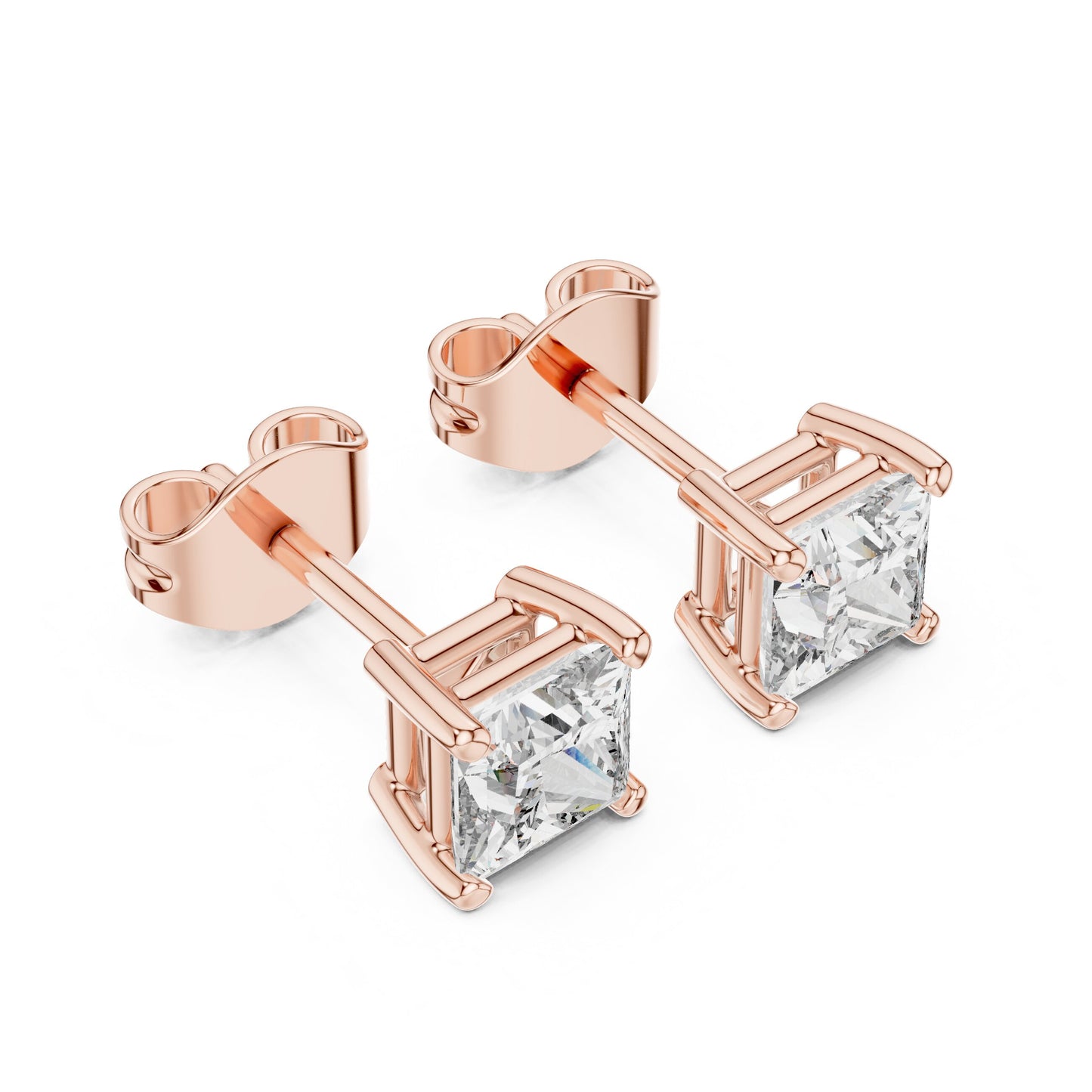 Princess Stud Lab Grown Diamond Earrings