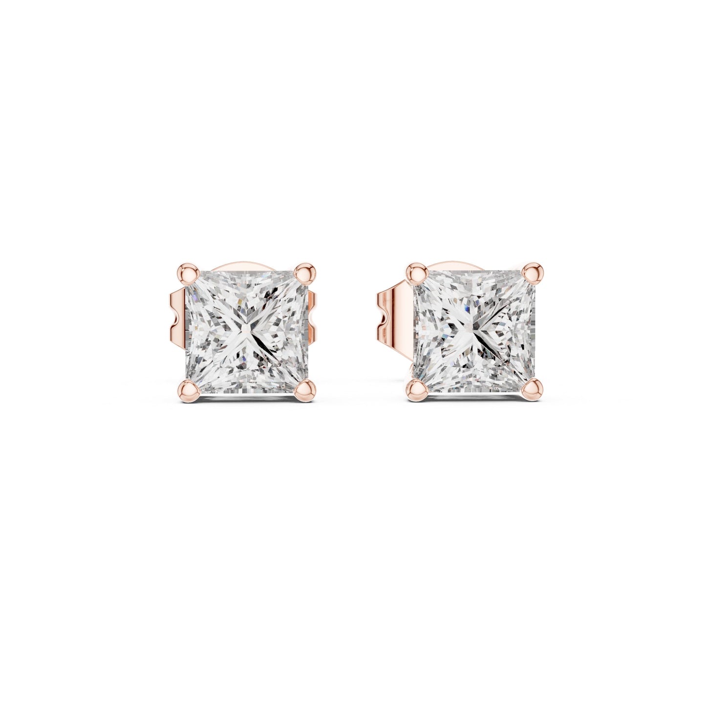 Princess Stud Lab Grown Diamond Earrings