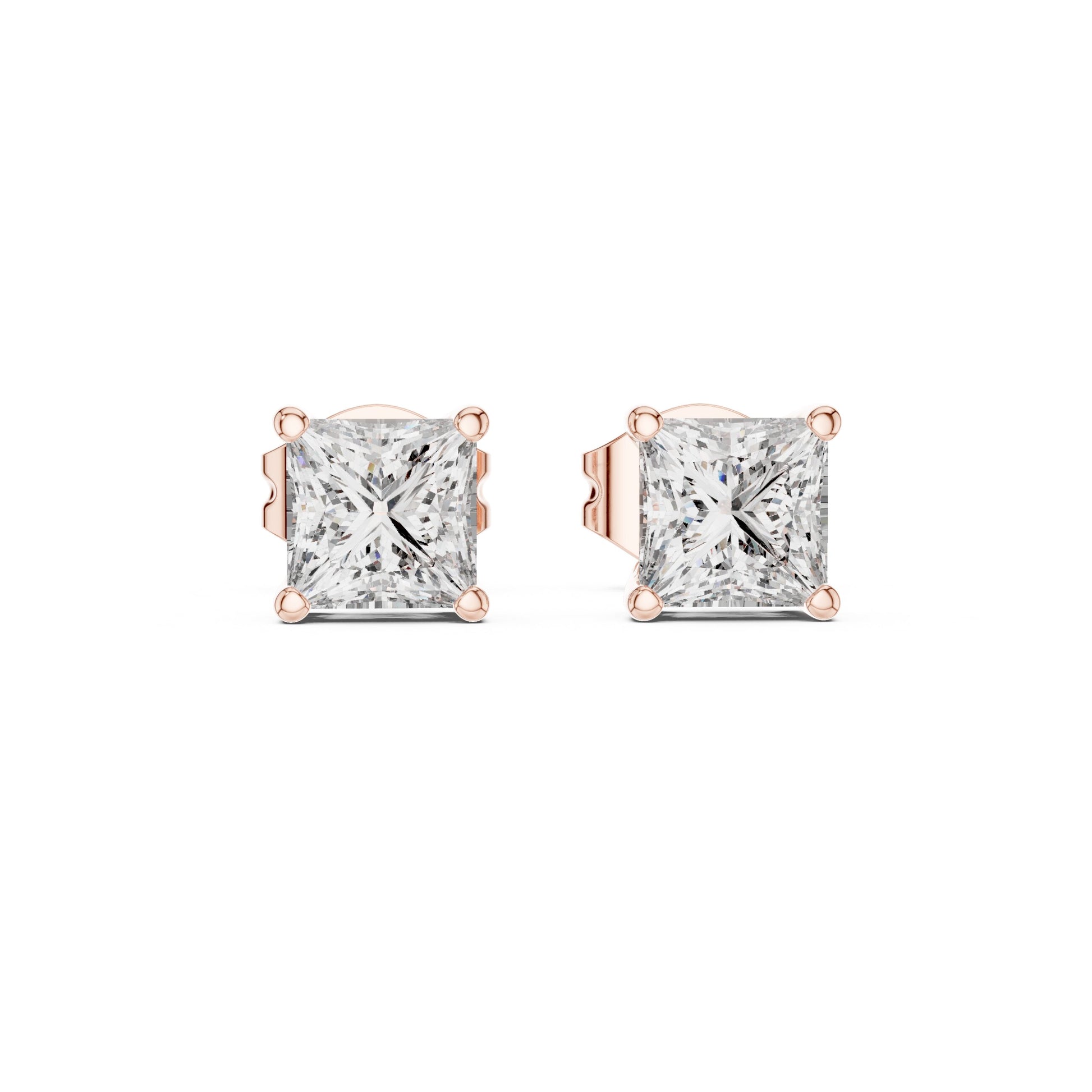 Princess Stud Lab Grown Diamond Earrings