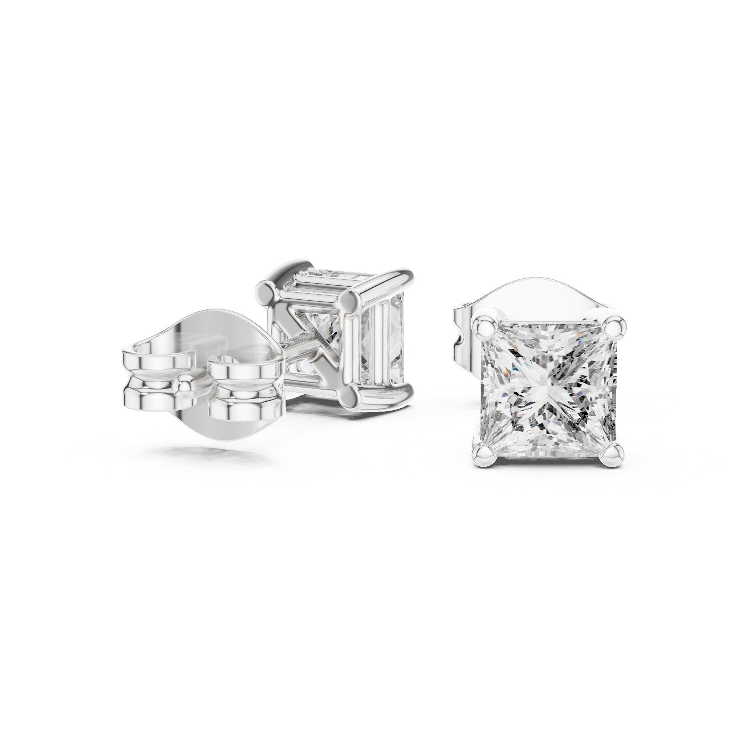 Princess Stud Lab Grown Diamond Earrings