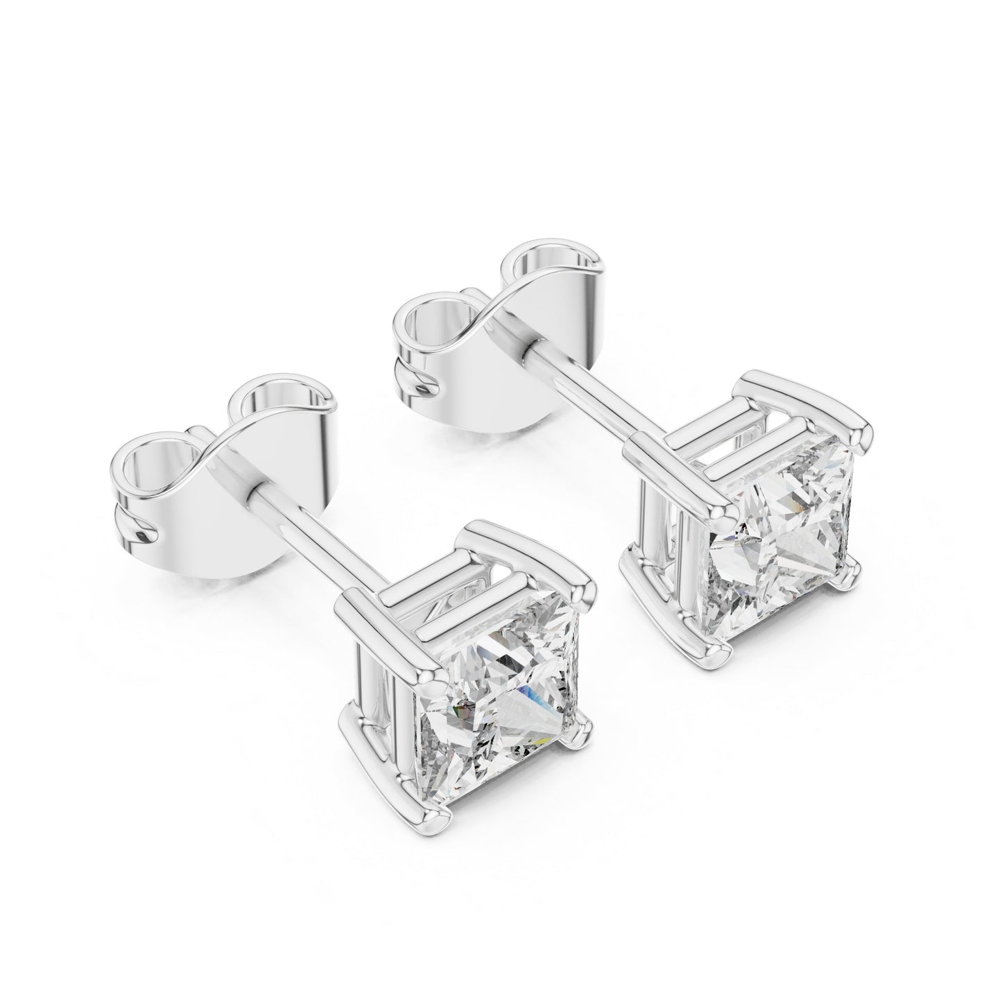 Princess Stud Lab Grown Diamond Earrings
