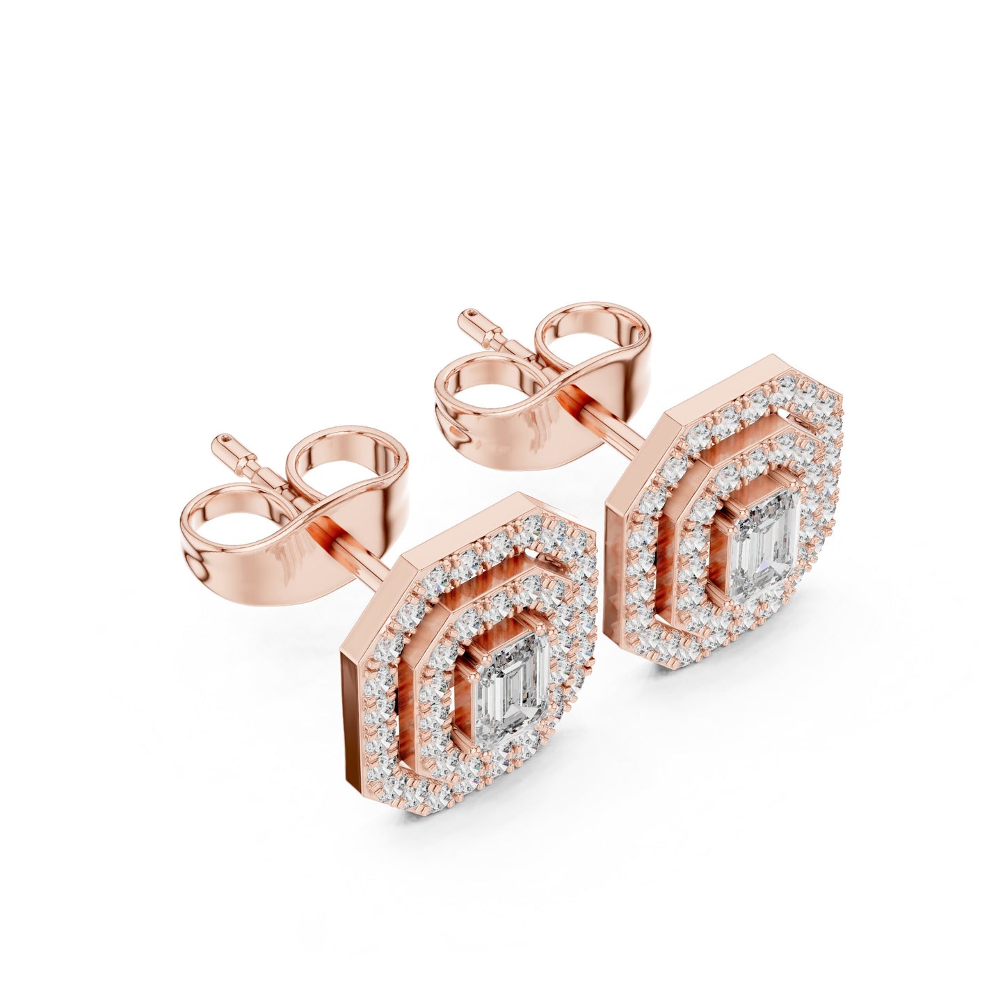 Mixed Shape Lab Grown Diamond Stud Earrings