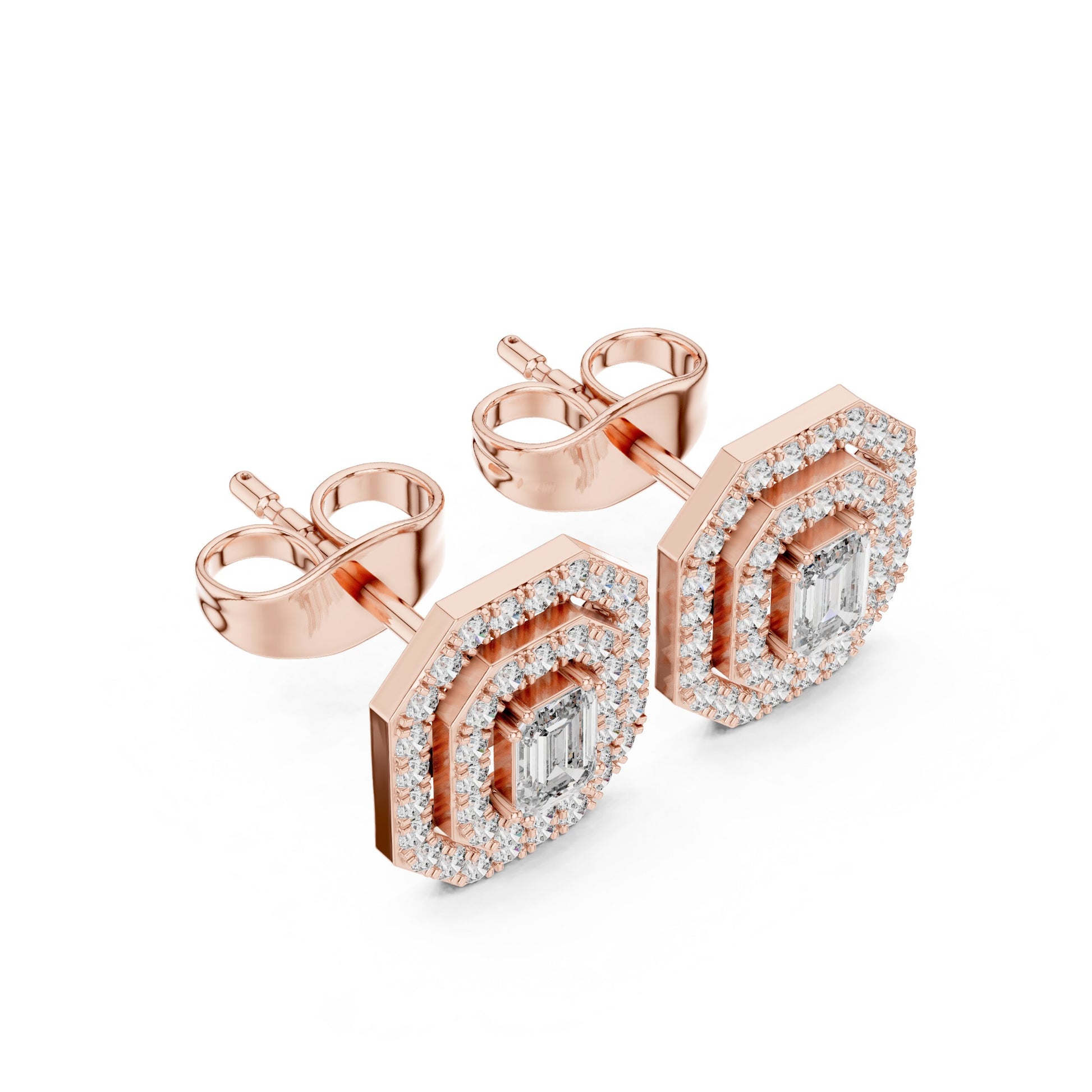 Mixed Shape Lab Grown Diamond Stud Earrings