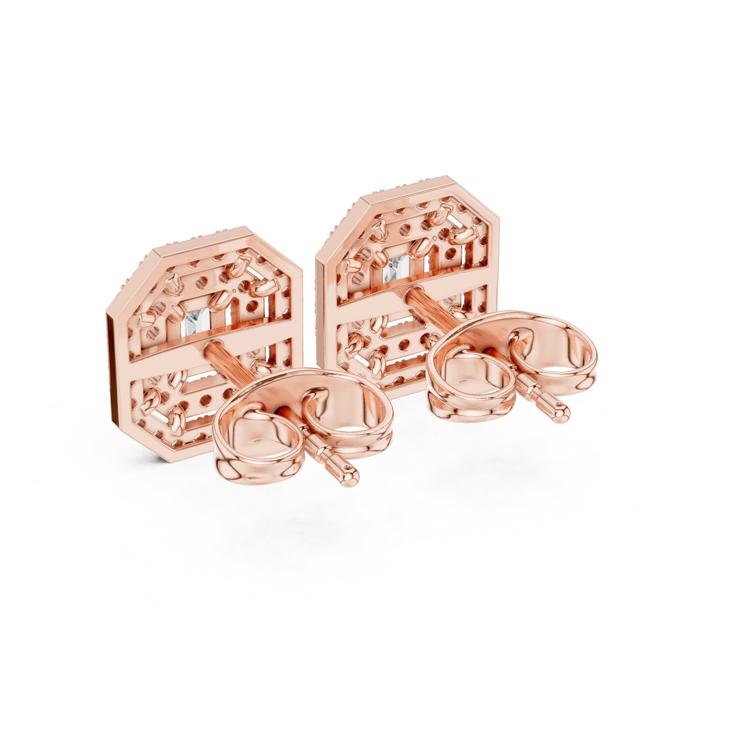 Mixed Shape Lab Grown Diamond Stud Earrings