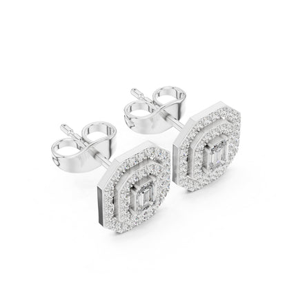 Mixed Shape Lab Grown Diamond Stud Earrings