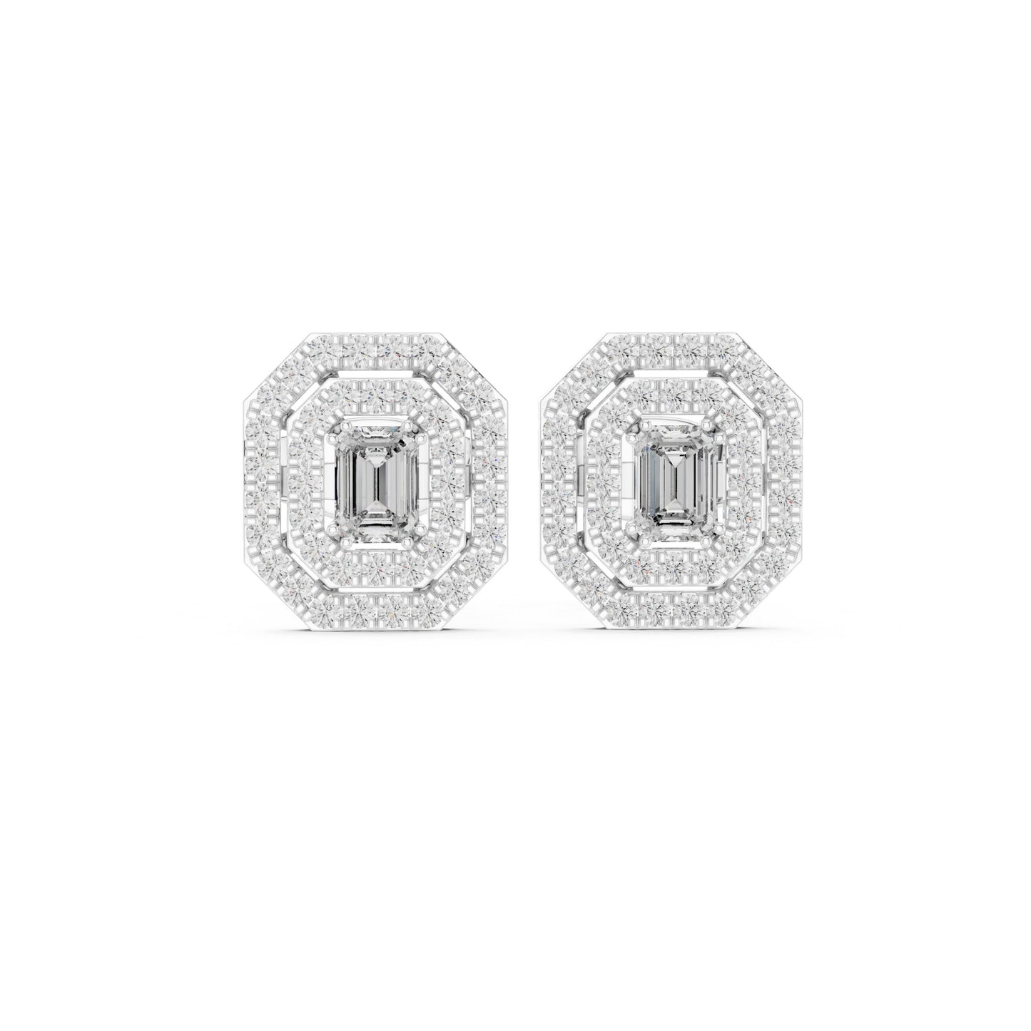 Mixed Shape Lab Grown Diamond Stud Earrings