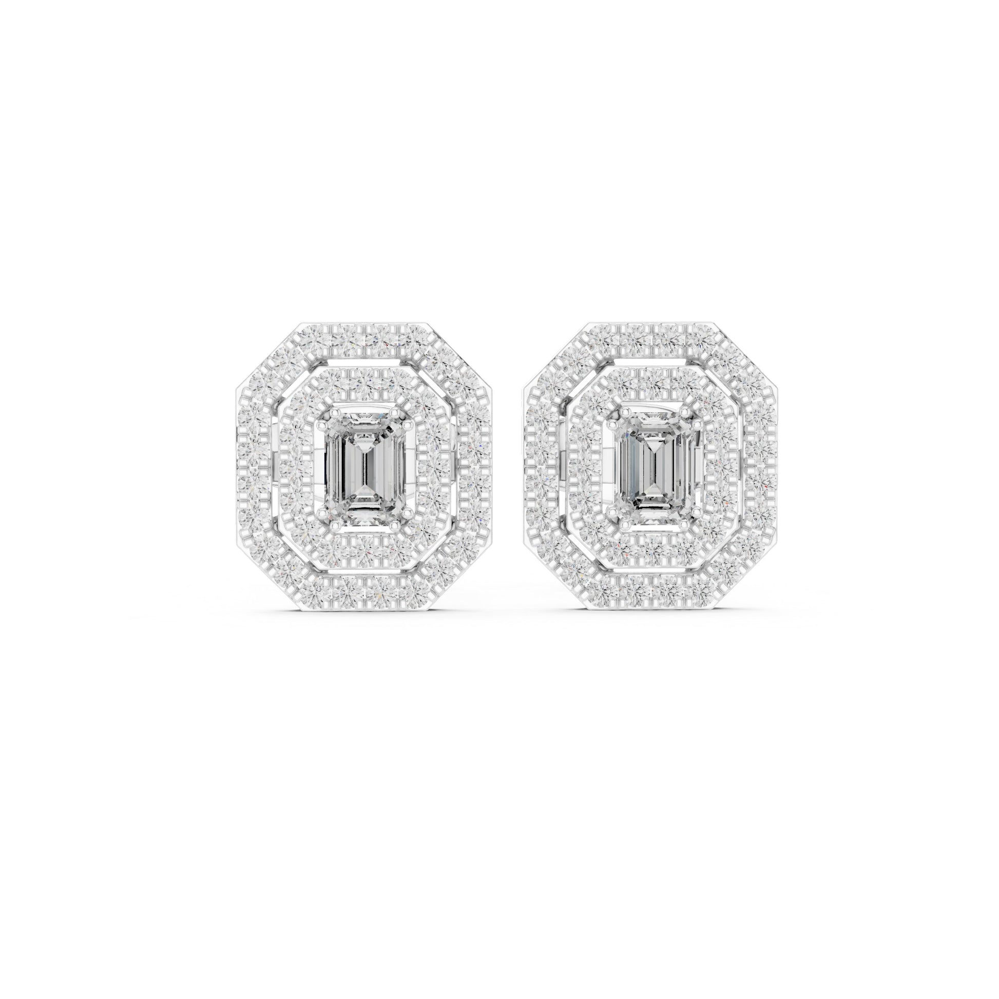 Mixed Shape Lab Grown Diamond Stud Earrings