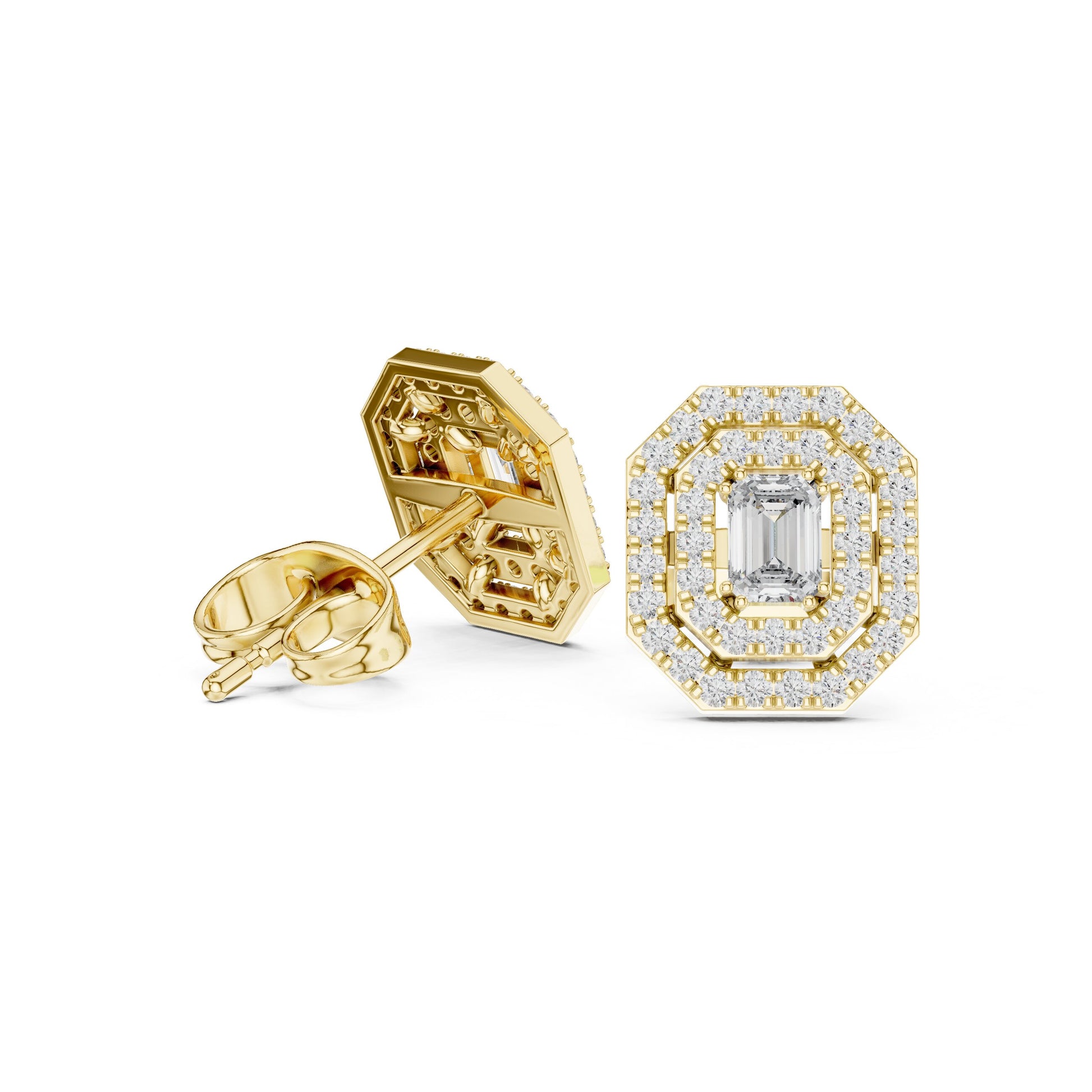 Mixed Shape Lab Grown Diamond Stud Earrings