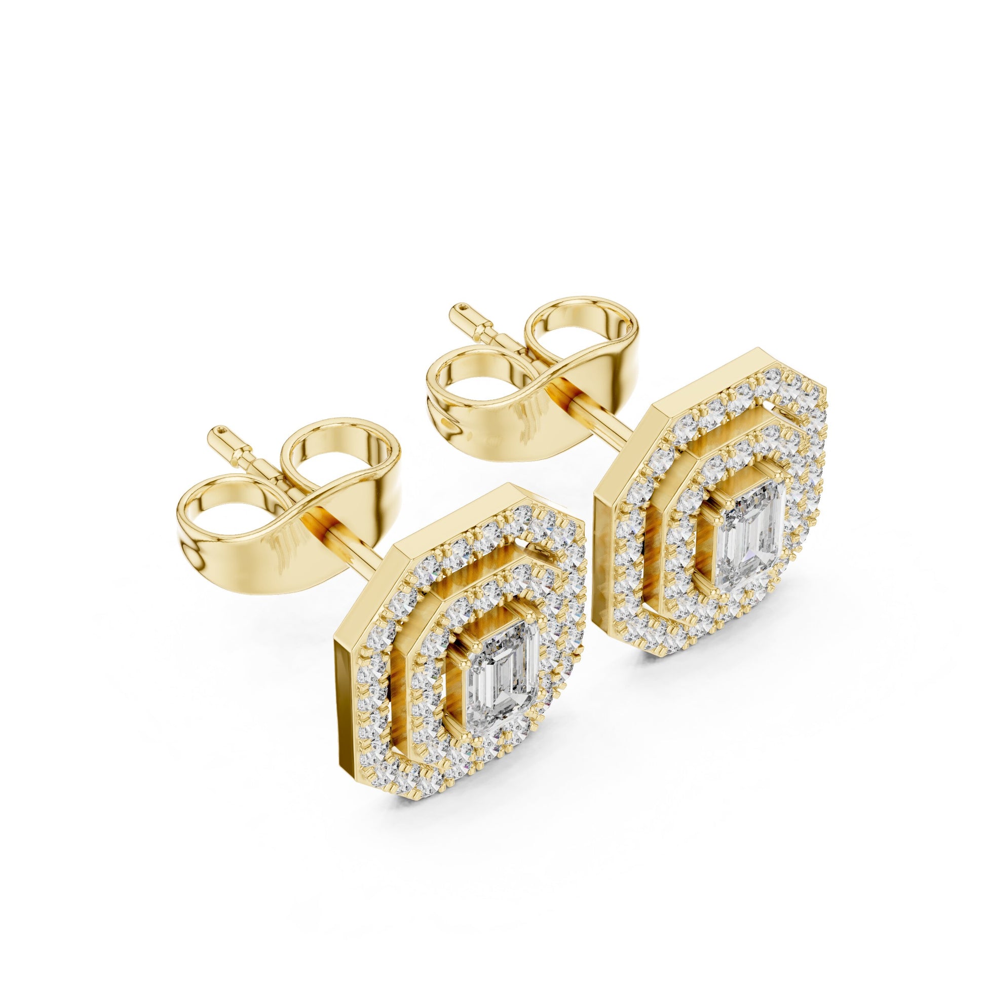 Mixed Shape Lab Grown Diamond Stud Earrings