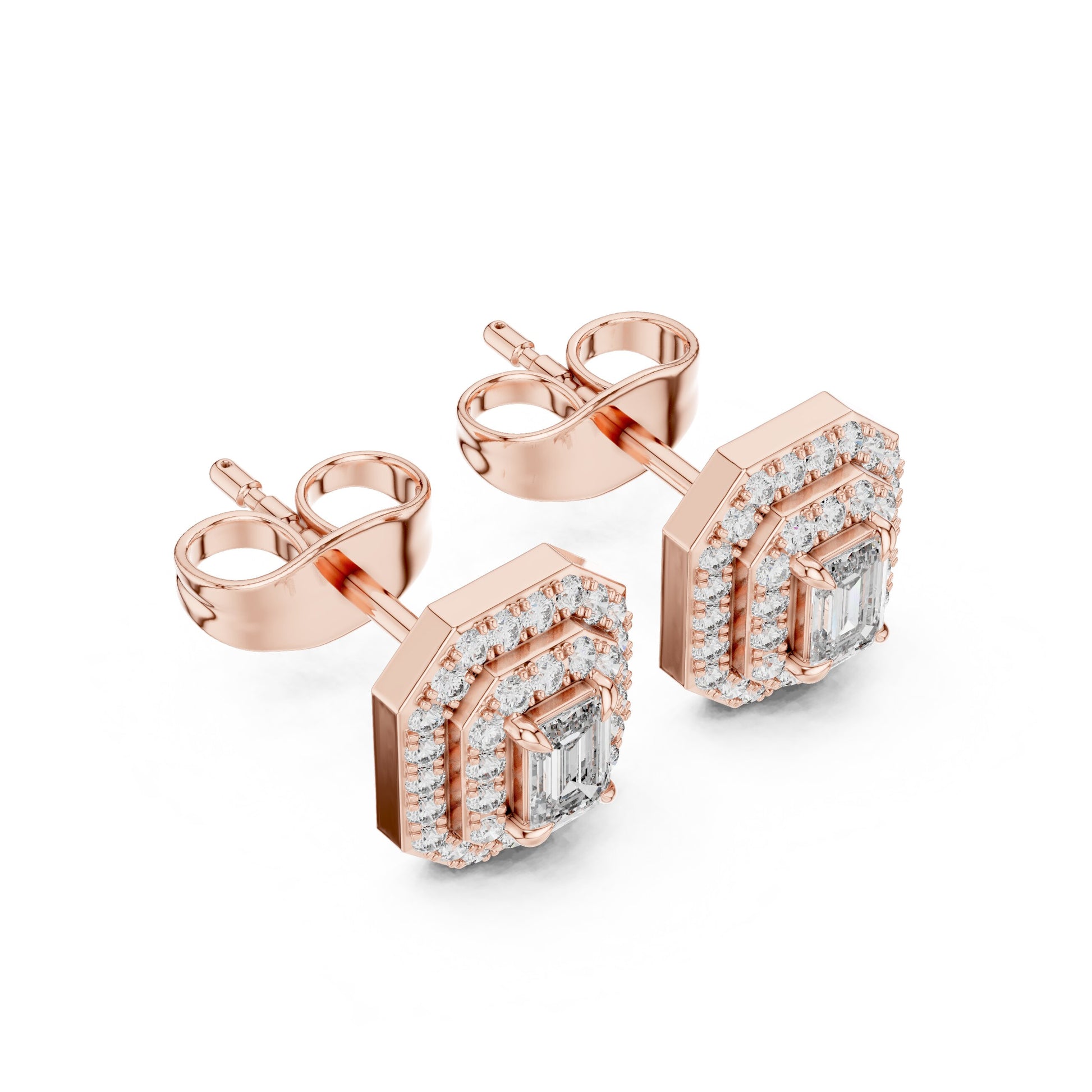 Mixed Shape Lab Grown Diamond Stud Earrings