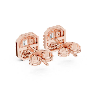 Mixed Shape Lab Grown Diamond Stud Earrings