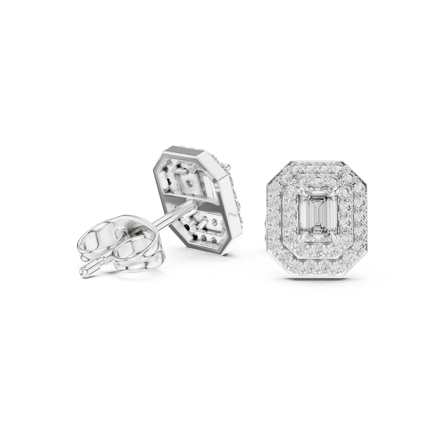 Mixed Shape Lab Grown Diamond Stud Earrings